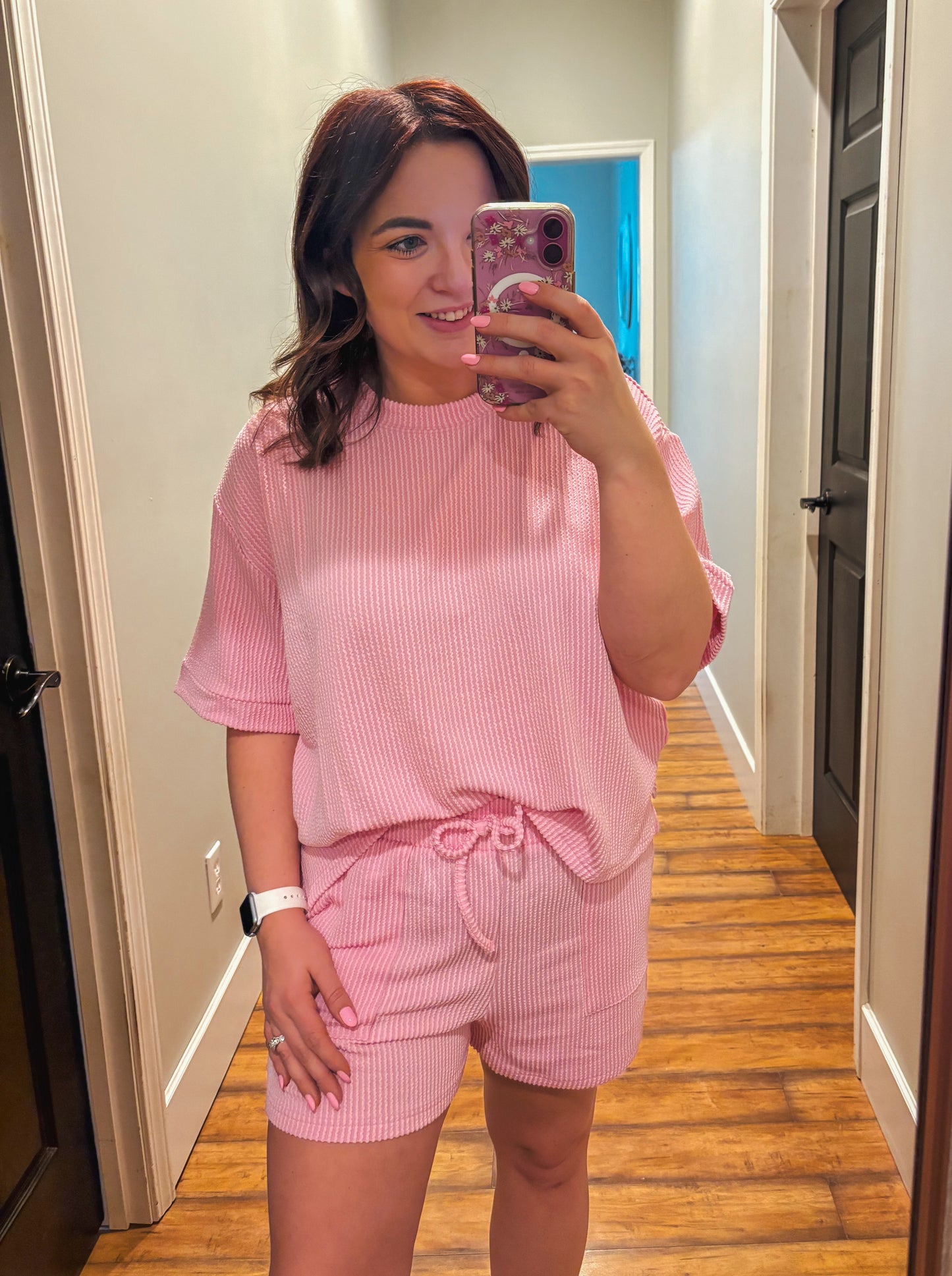 Pink Haze Ribbed Set