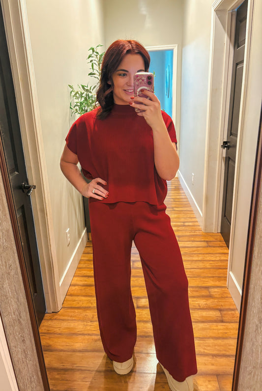 The Cabernet Ribbed Set