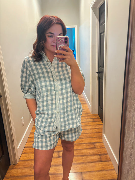 The Bailey Gingham Set (Sage)