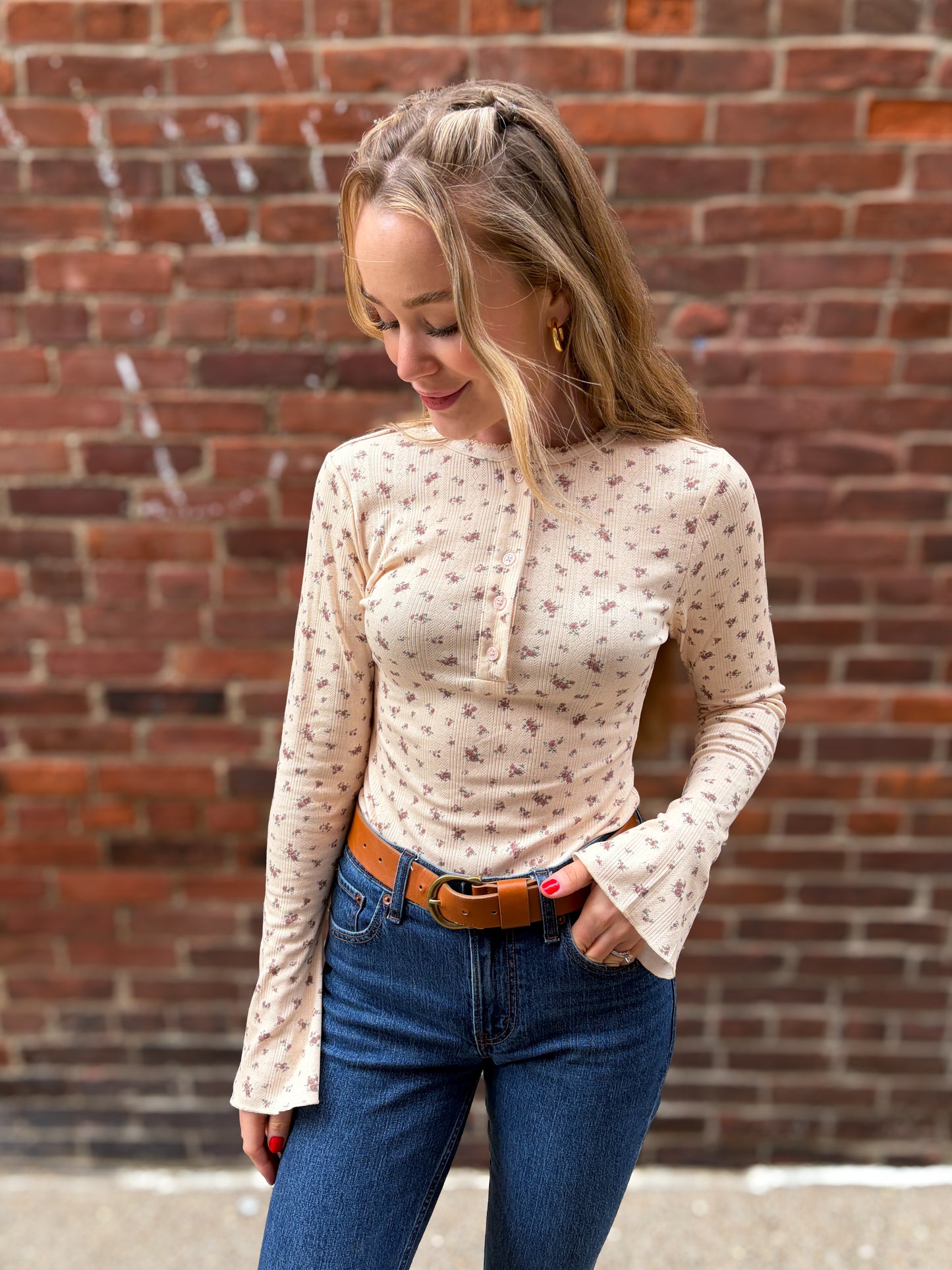 Soft Bloom Henley Bodysuit