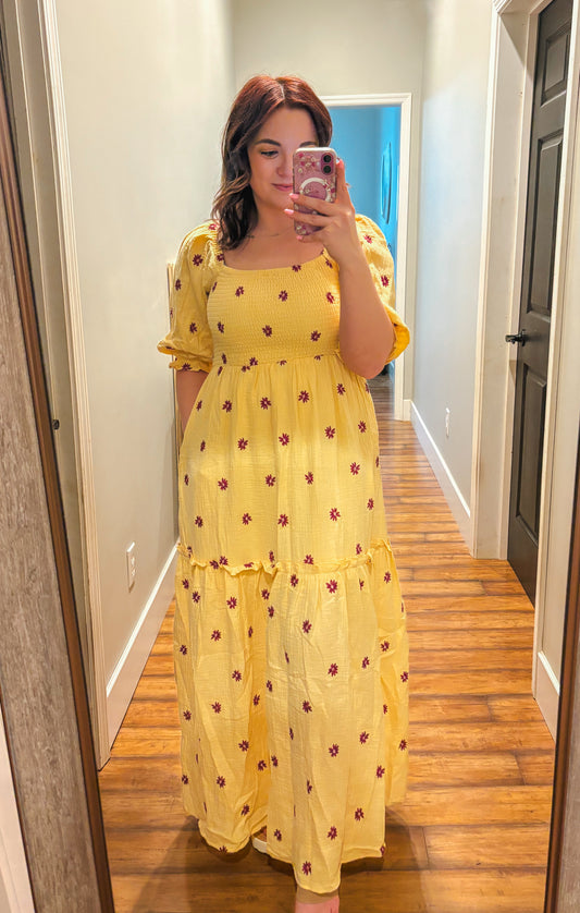 Sunshine Smocked Maxi Dress