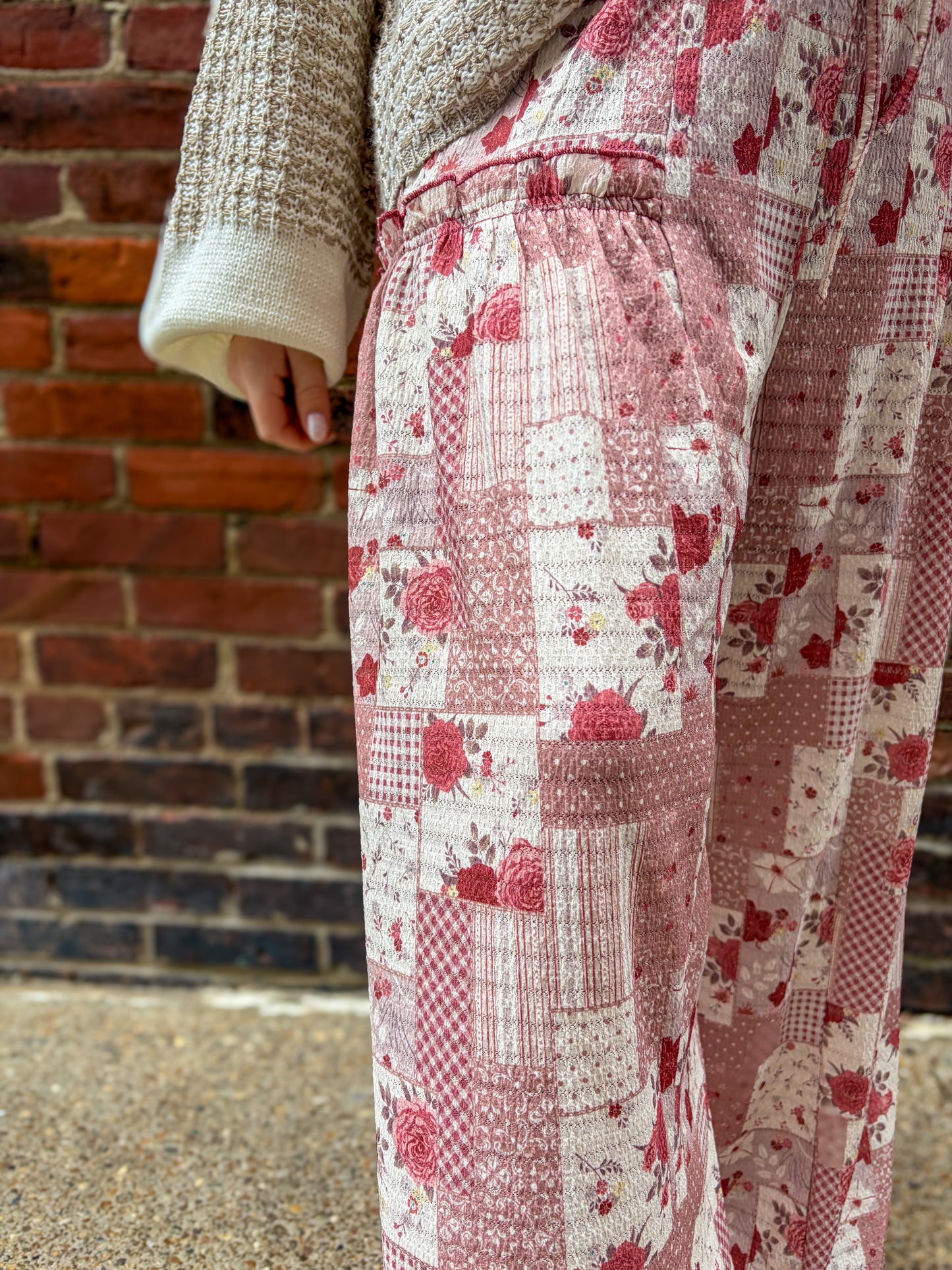 Rosy Patchwork Pants