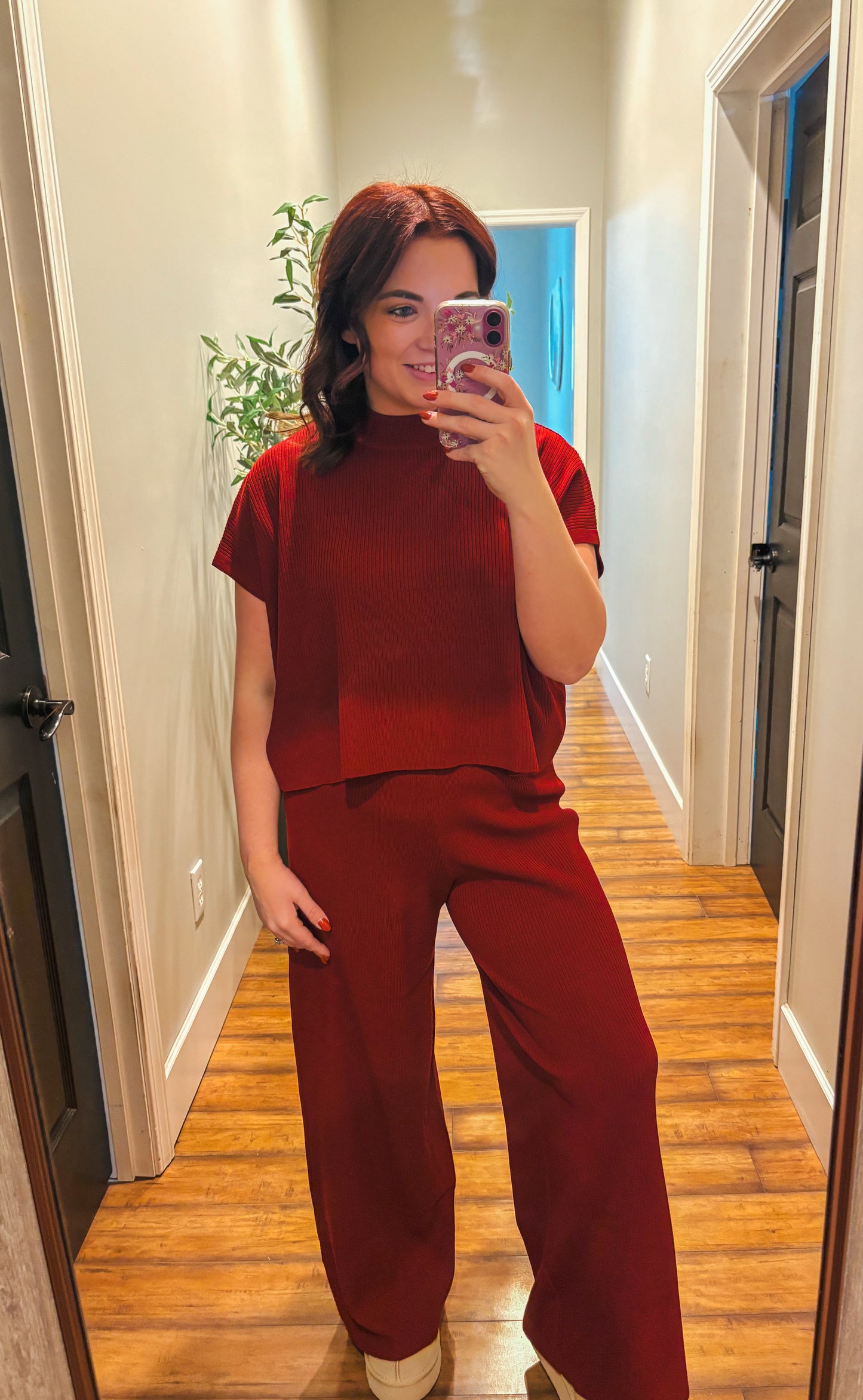 The Cabernet Ribbed Set