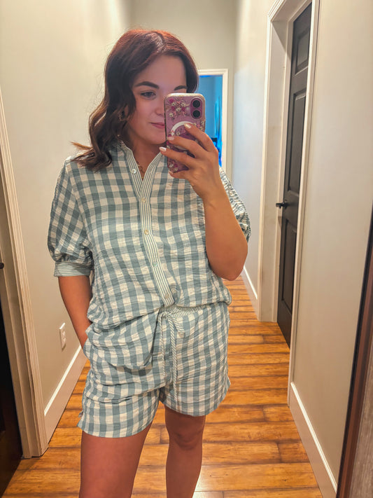 The Bailey Gingham Set (Sage)