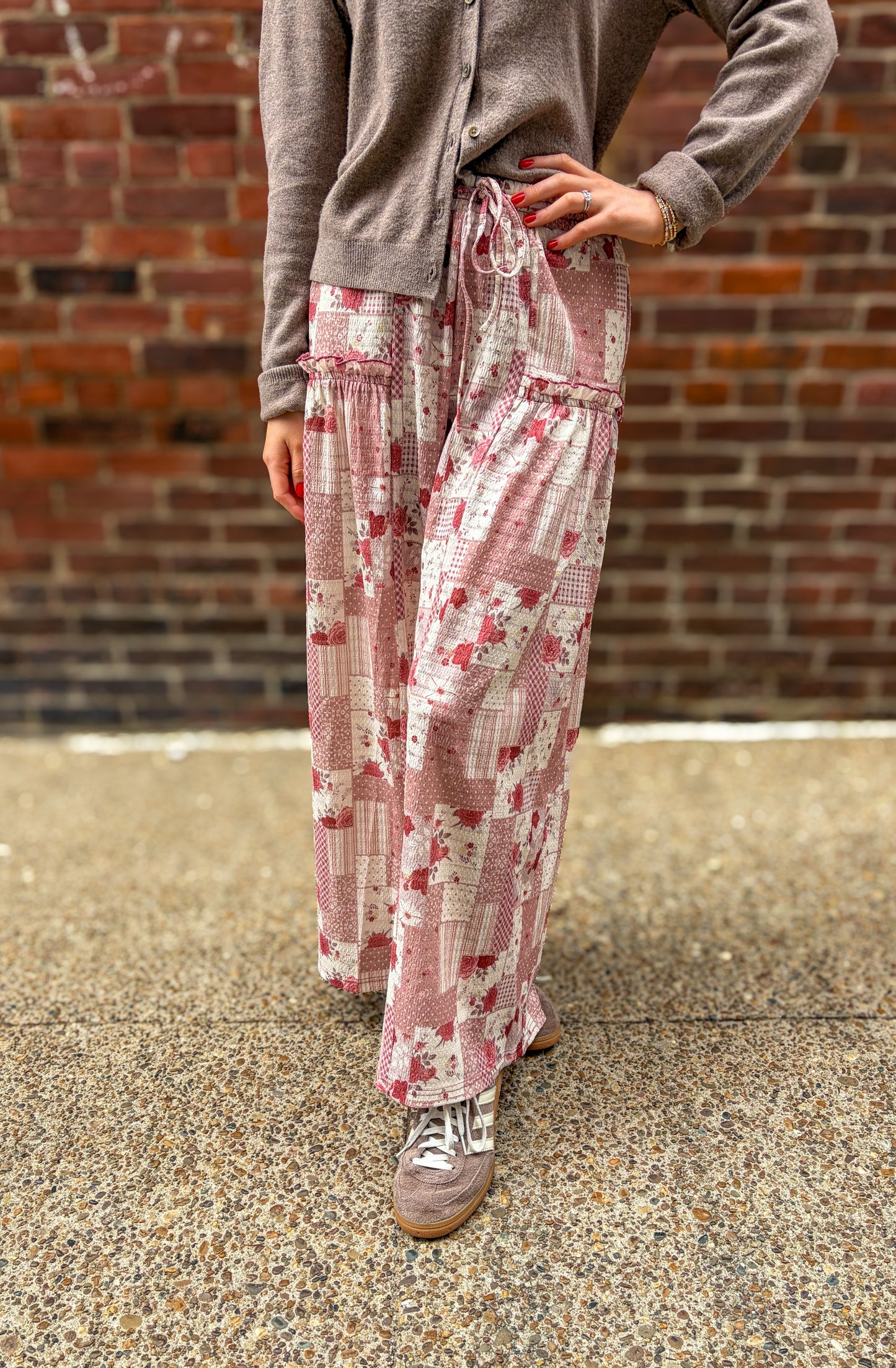 Rosy Patchwork Pants